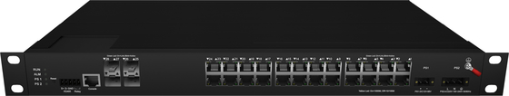 Seria 75 2XSFP 24G Industrial Ethernet Switches Rack Mounted 24 Port POE Switch